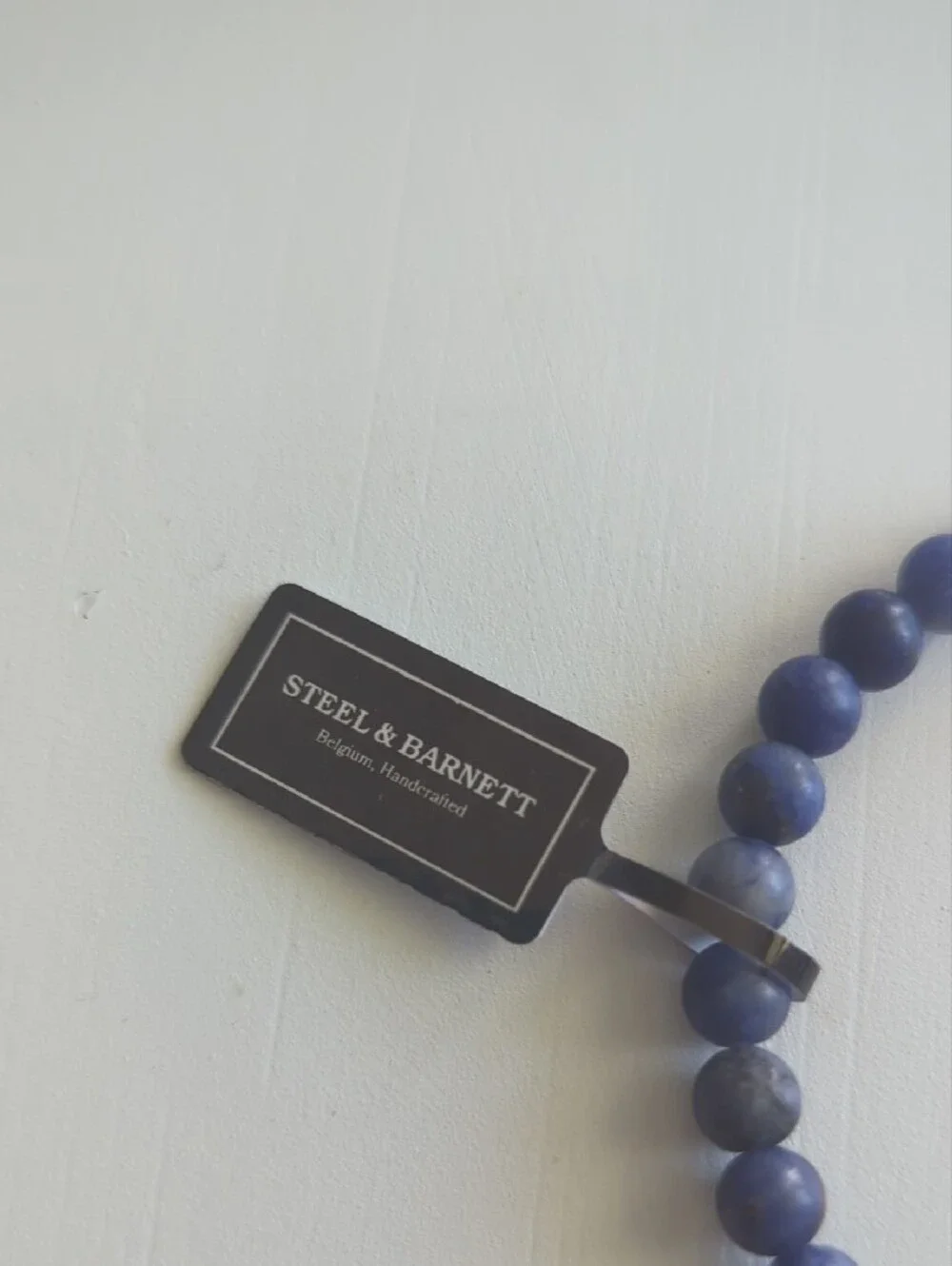 Steel & Barnett Blue Soladite Beaded Bracelet